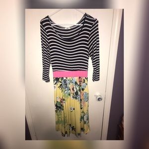 Floral & Striped Dress from Klassy Girl Boutique